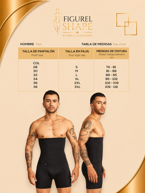 chaleco de hombre tipo faja de alta compresión ideal para después de una cirugía en etapa 3 uso diario en color negro